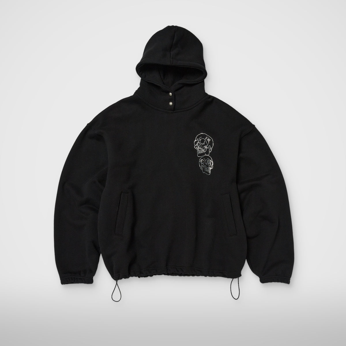 Thug Club TC Angels Crystal Embellished Hoodie in black, view 2 of 2