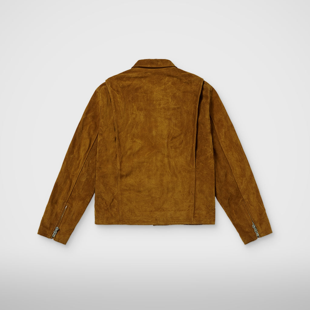 Thug Club Bio Soldier Leather Jacket in camel, view 2 of 8