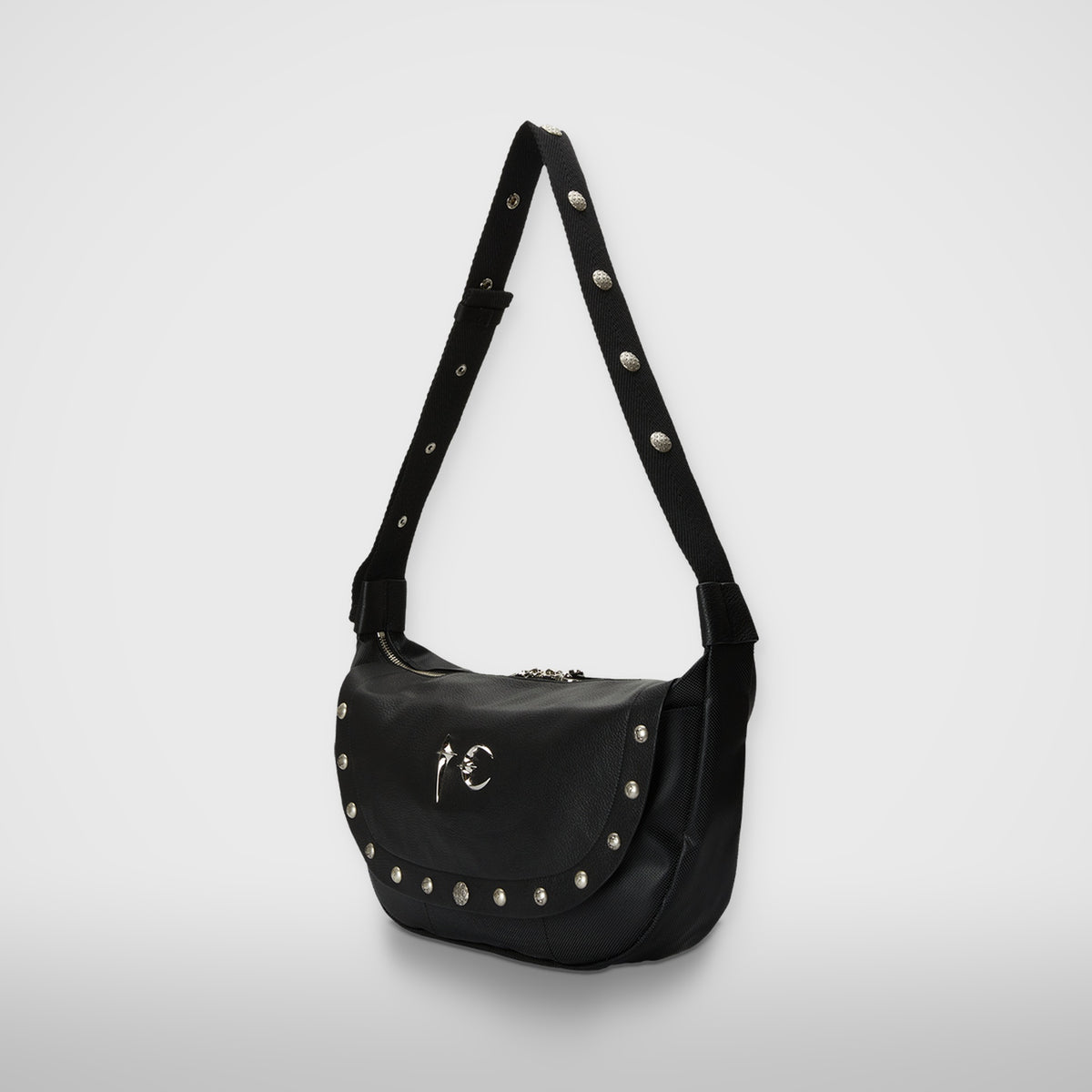 Thug Club Goat Skin Dragon Messenger Bag in black, view 2 of 3