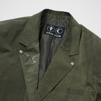 Thug Club Bio Recycle Blazer in khaki, view 3 of 9