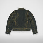Thug Club TC Two Tone Washed Jacket in rust black, back view