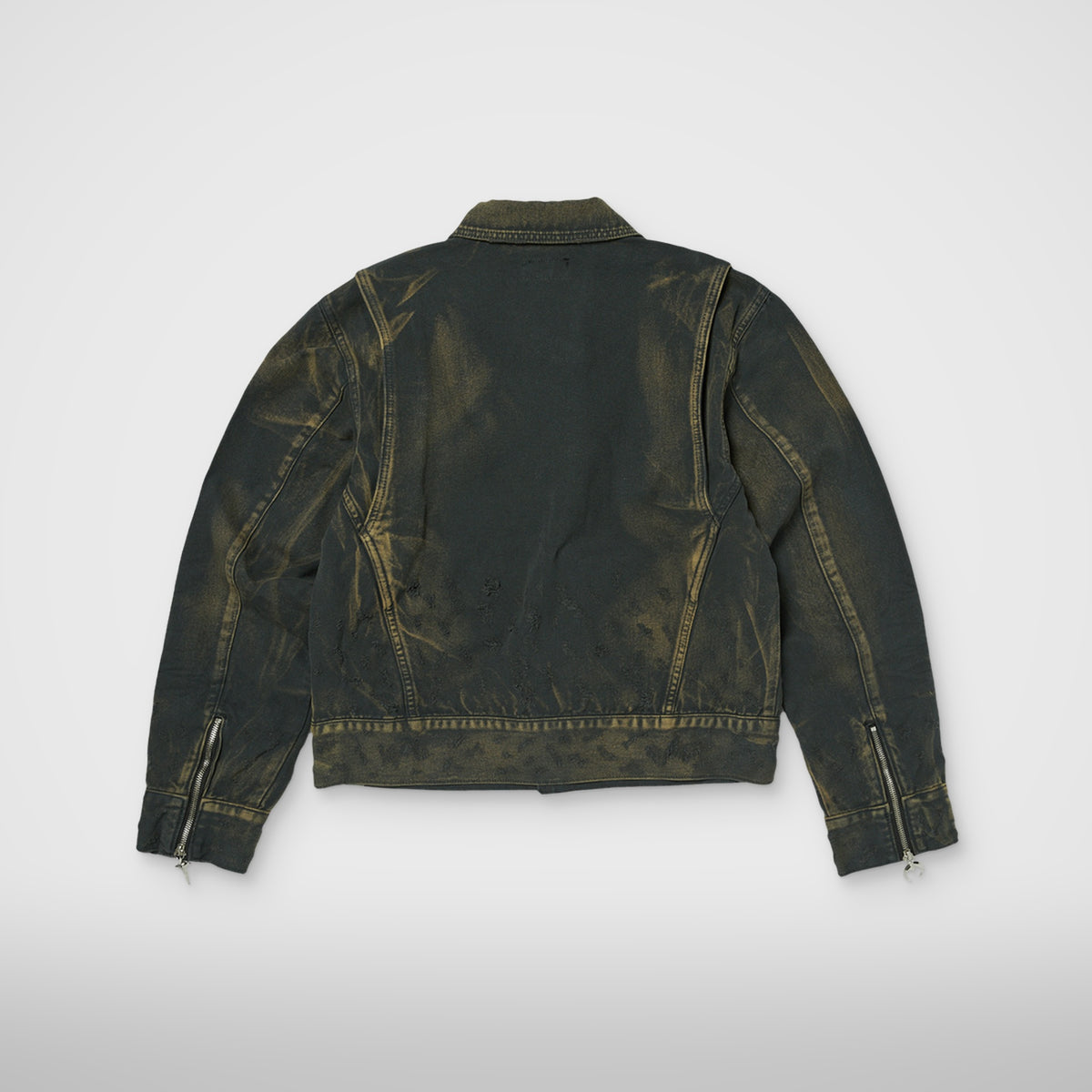 Thug Club TC Two Tone Washed Jacket in rust black, back view