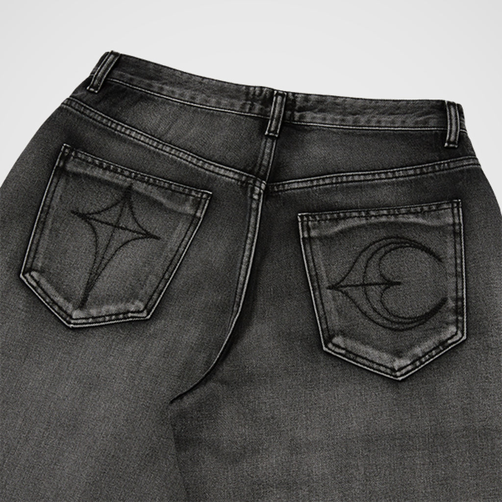 Thug Club Double Knee Damage Shorts in black, view 4 of 6