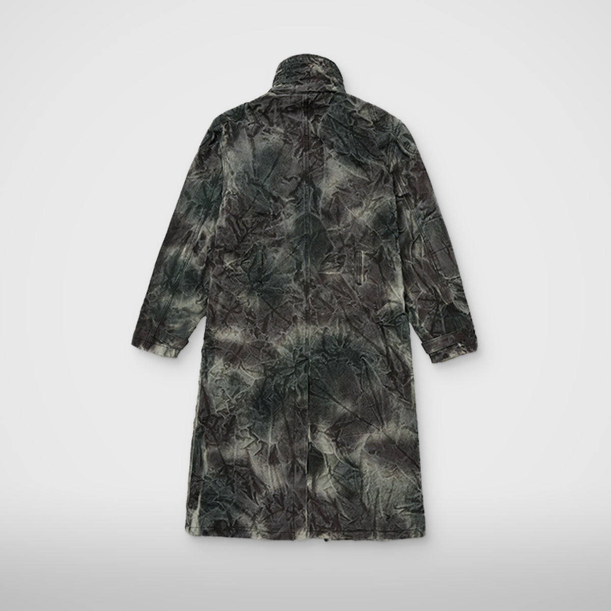 Thug Club Bio Soldier Denim Trench Coat in camo, view 2 of 10