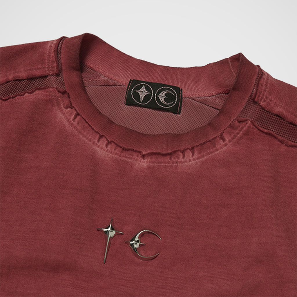 Thug Club Battle Turtle Mesh T-Shirt in red, view 3 of 8