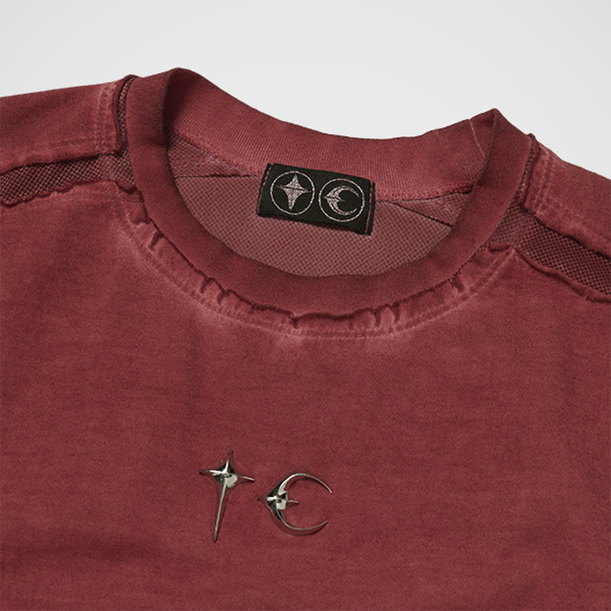 Thug Club Battle Turtle Mesh T-Shirt in red, view 3 of 8