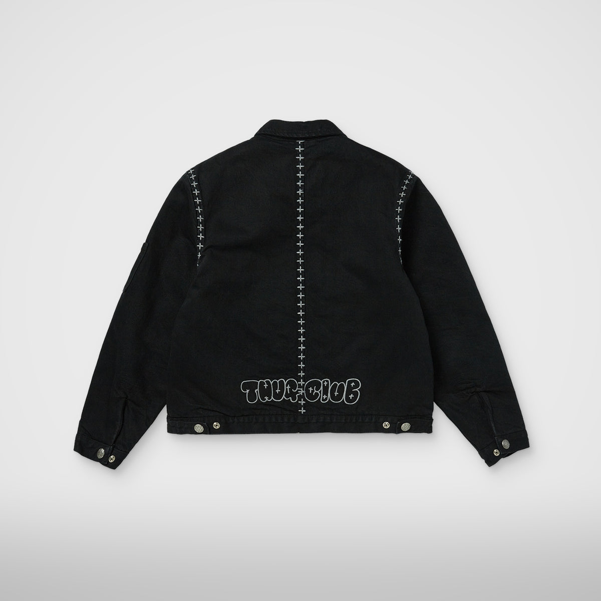 Thug Club X Stitch Eisenhower Jacket in black, view 2 of 10