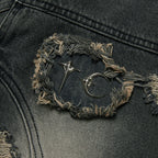 Thug Club Denim Zip-Up Hoodie in black, view 8 of 10