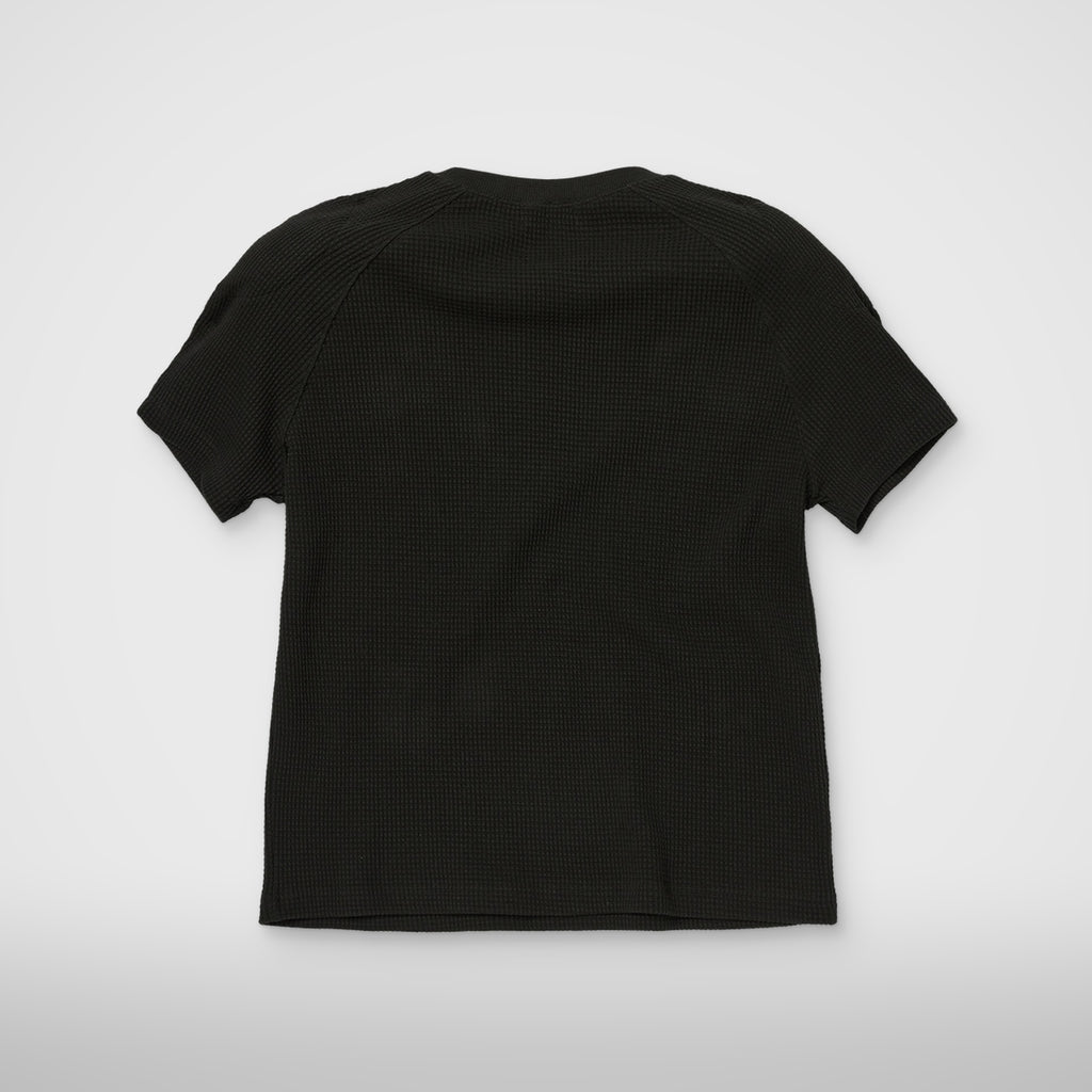 Thug Club Bulk Shoulder Waffle T-Shirt in black, view 2 of 2