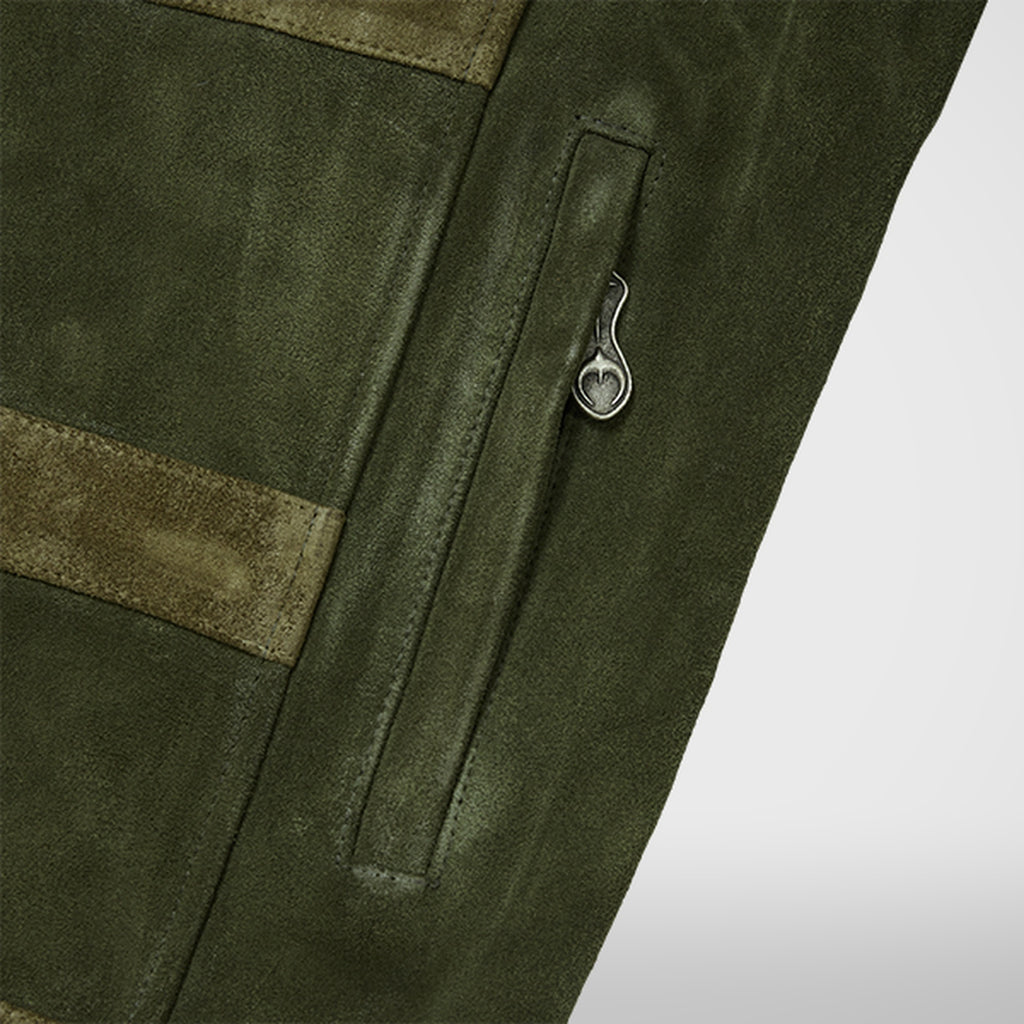 Thug Club Bio Soldier Leather Jacket in khaki, view 6 of 8