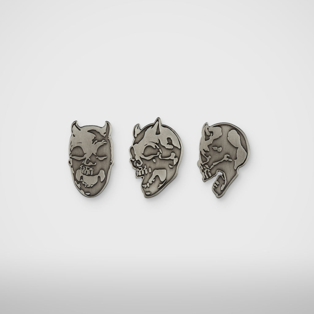 Thug Club TC Riding Skull Brooch in silver