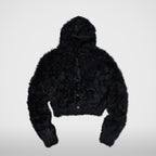 Thug Club Chimera Fur Hooded Zip-Up in black