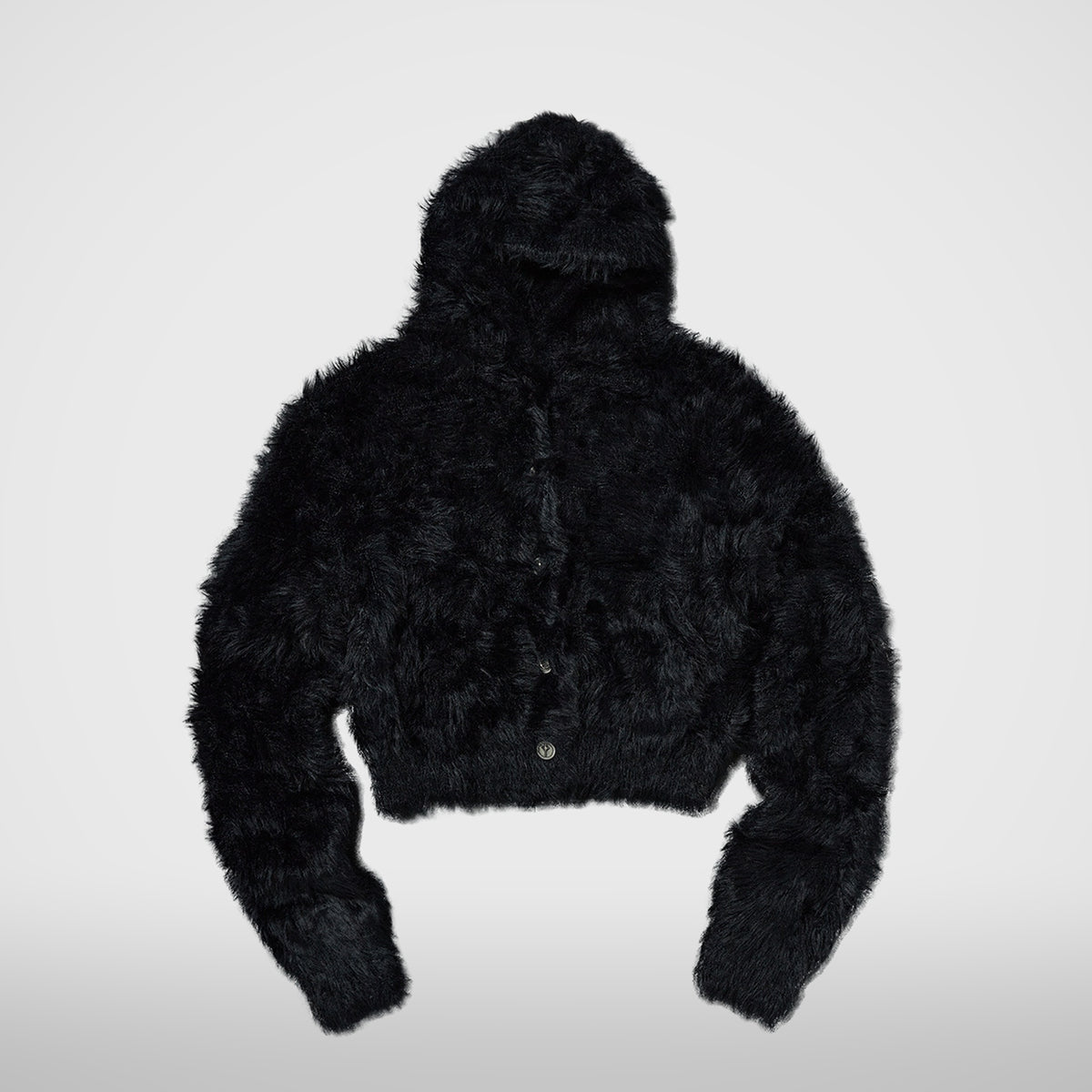 Thug Club Chimera Fur Hooded Zip-Up in black