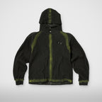 Thug Club Bulk Shoulder Painted Line Waffle Hoodie in black/yellow