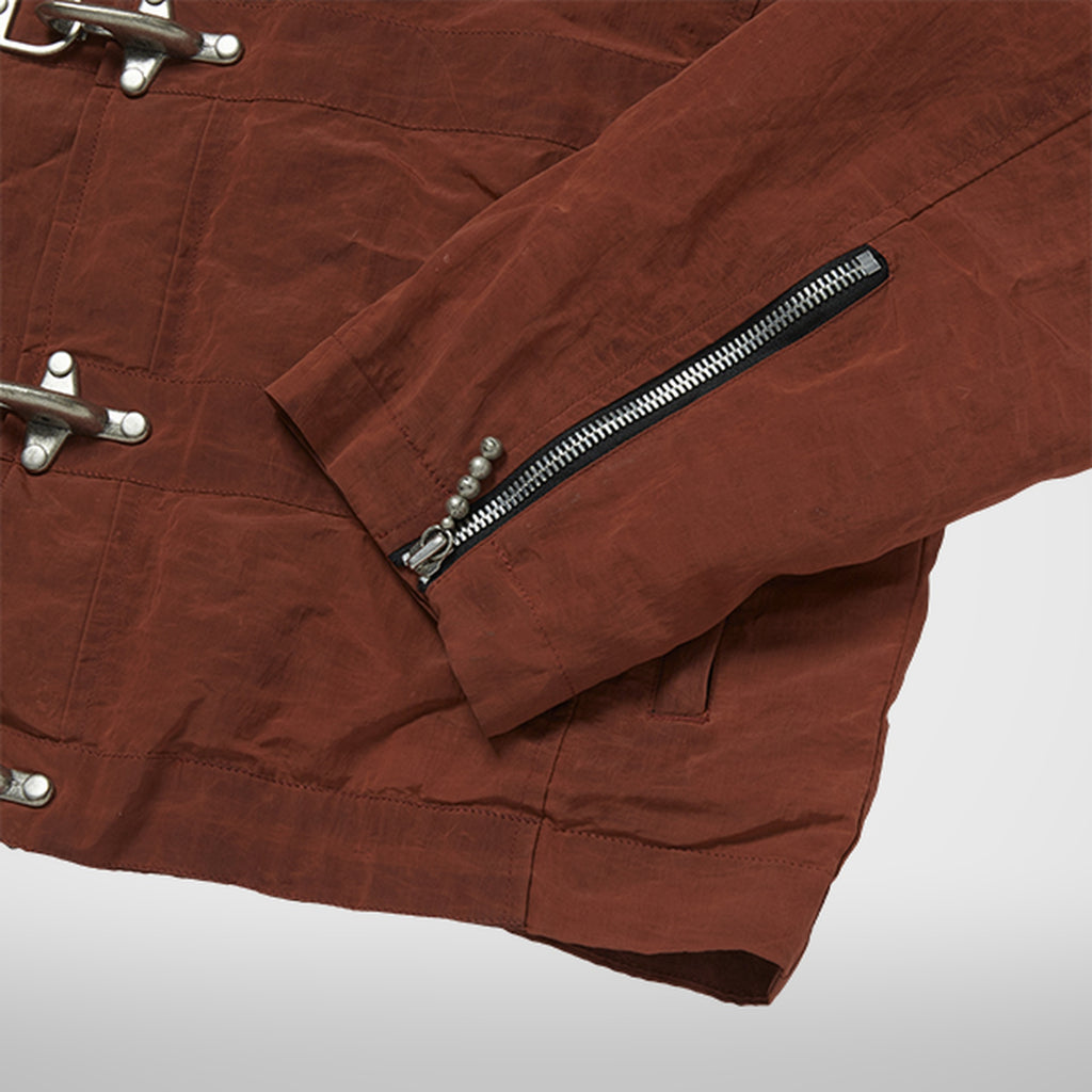 Thug Club Scarred Bio Soldier Jacket in red, view 7 of 8