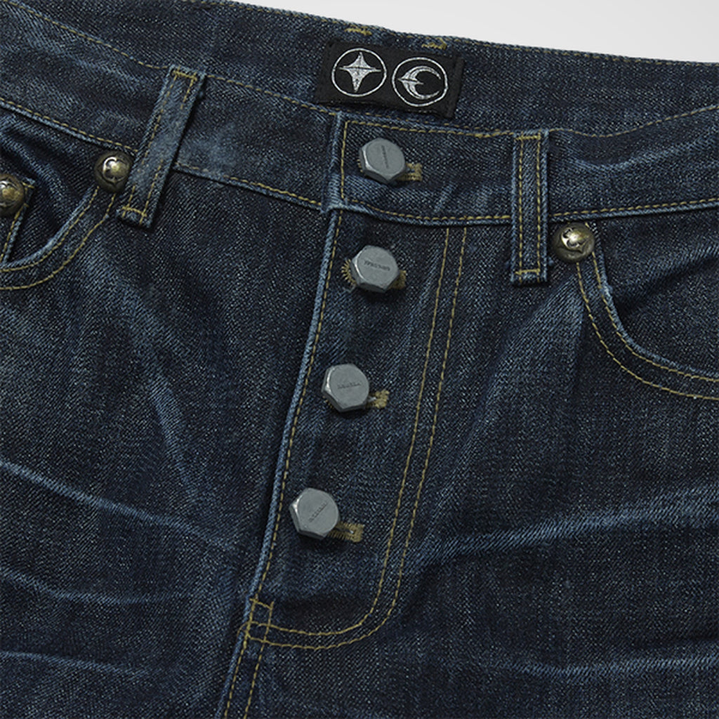 Thug Club Naval Warfare Denim Pants in blue, view 3 of 8