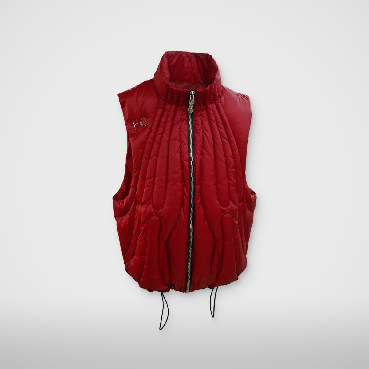 Thug Club Cave Goose Down Vest in red