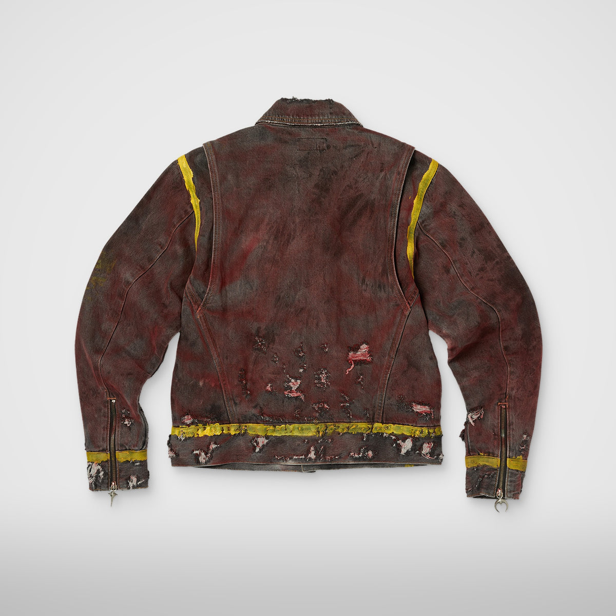 Thug Club Red Washed Painted Line Jacket in denim black, view 2 of 2