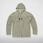 Thug Club Bulk Shoulder Waffle Hoodie in khaki
