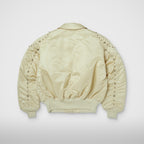 Thug Club X Alpha CWU 45/P Rivet Button Version in vintage white, back view