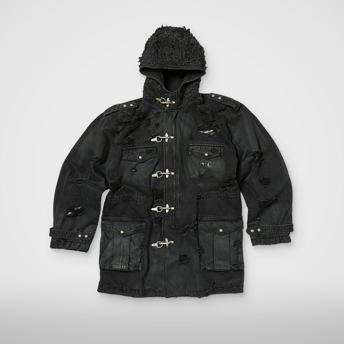 Thug Club TC Shadow Tribal M-65 Jacket in black, front view