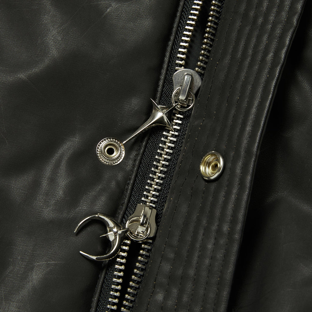 Thug Club Three Riding Skull Fur Hooded Jacket in black, view 7 of 11