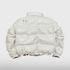 TC Leather Puffer Jacket - White