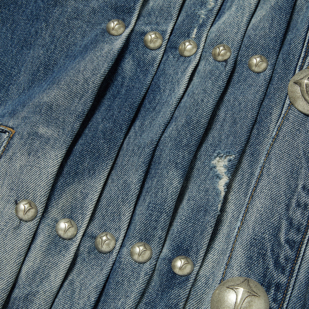 Thug Club TC Extendo Denim Jacket in blue, view 3 of 5