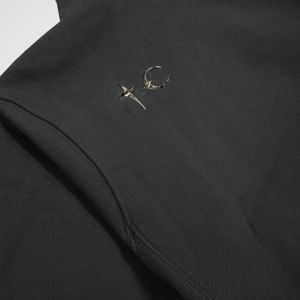 Thug Club Womens Armor Hoodie in grey, view 5 of 5