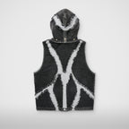 Thug Club Cave Denim Vest in blk/wht, view 2 of 10
