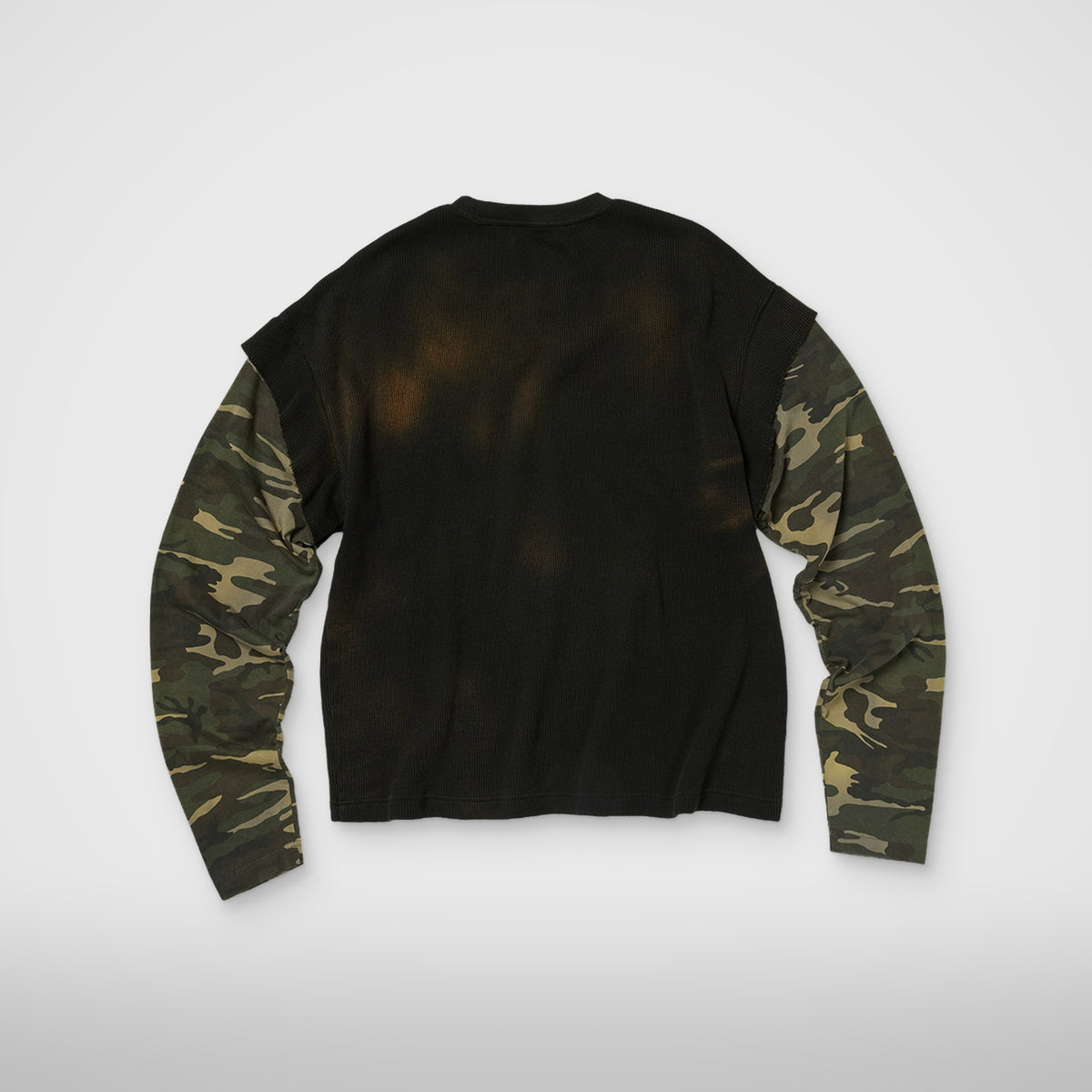 Thug Club TC Hellfire Layered T-Shirt in camo/black, back view