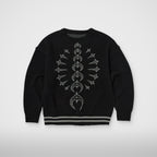 Thug Club TC Bone Knit Sweater in bk/white