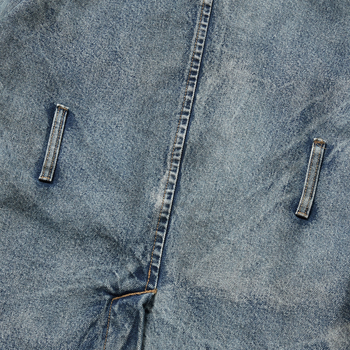 Thug Club Bio Soldier Denim Trench Coat in blue, view 9 of 10