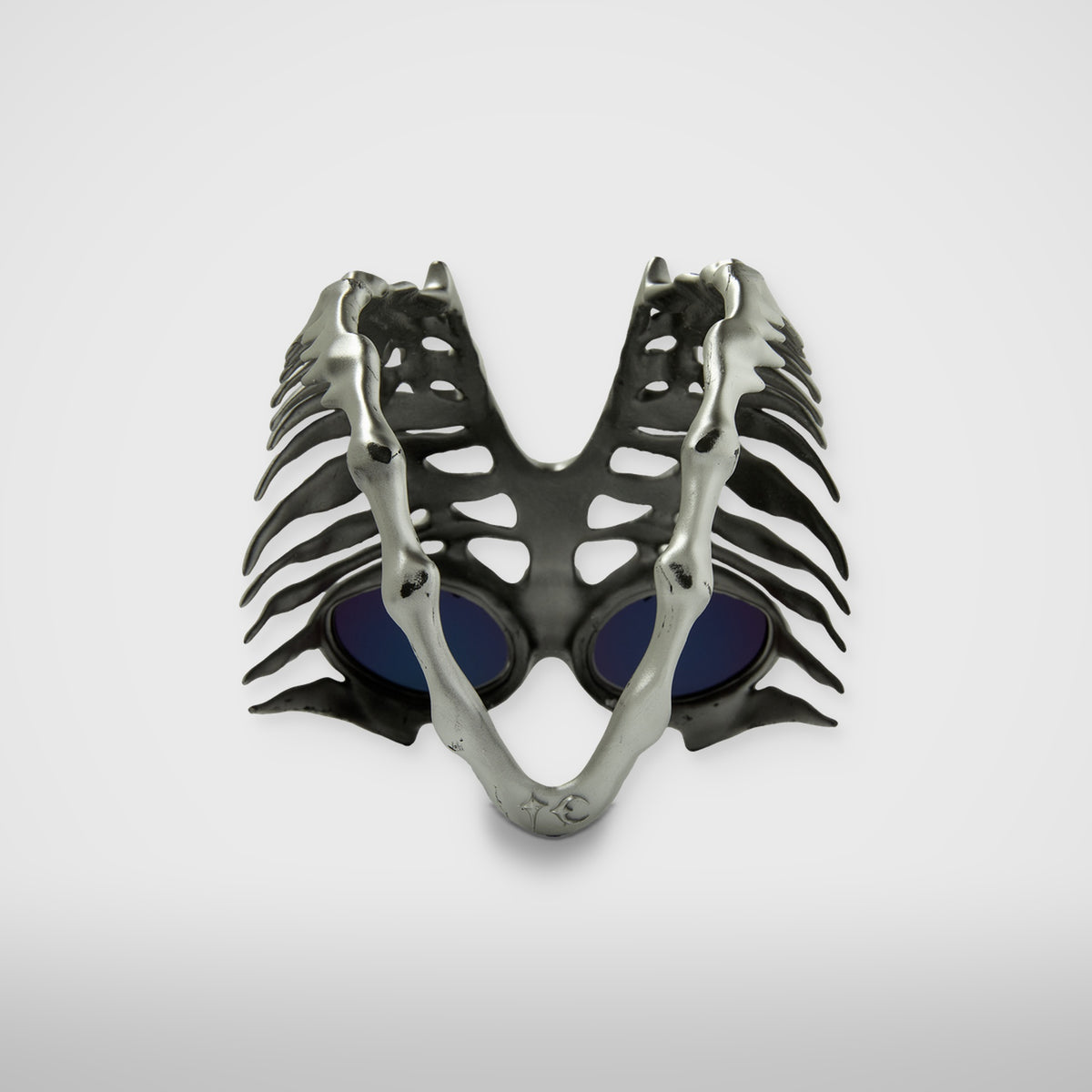 Thug Club TC Bone Half Mask in silver, view 3 of 3
