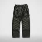 Thug Club TC Leather Studed Work Pants in black, front view