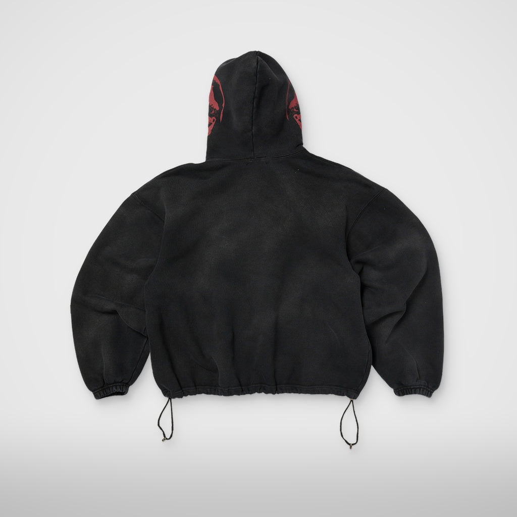 Thug Club TC Riding Skull Hoodie in black, back view