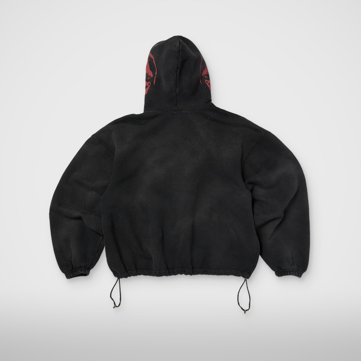 Thug Club TC Riding Skull Hoodie in black, back view