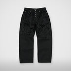 Thug Club Blood Lazered Denim Pants in black