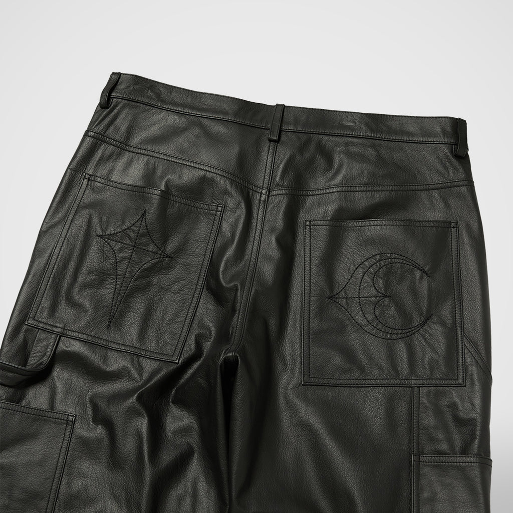 Thug Club TC Leather Studed Work Pants in black, view 8 of 10