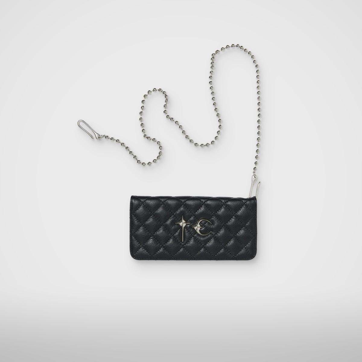 Thug Club Chopper Quilted Long Wallet in black