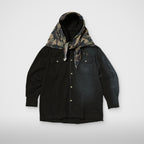 Thug Club Tainted Creed Scarf Hooded Shirt in black