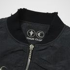 Thug Club Scarred Tango Charlie Bomber in black, view 3 of 7
