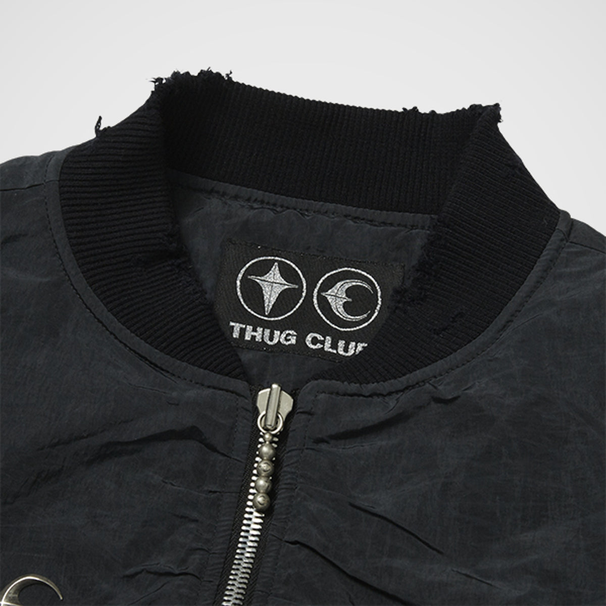 Thug Club Scarred Tango Charlie Bomber in black, view 3 of 7