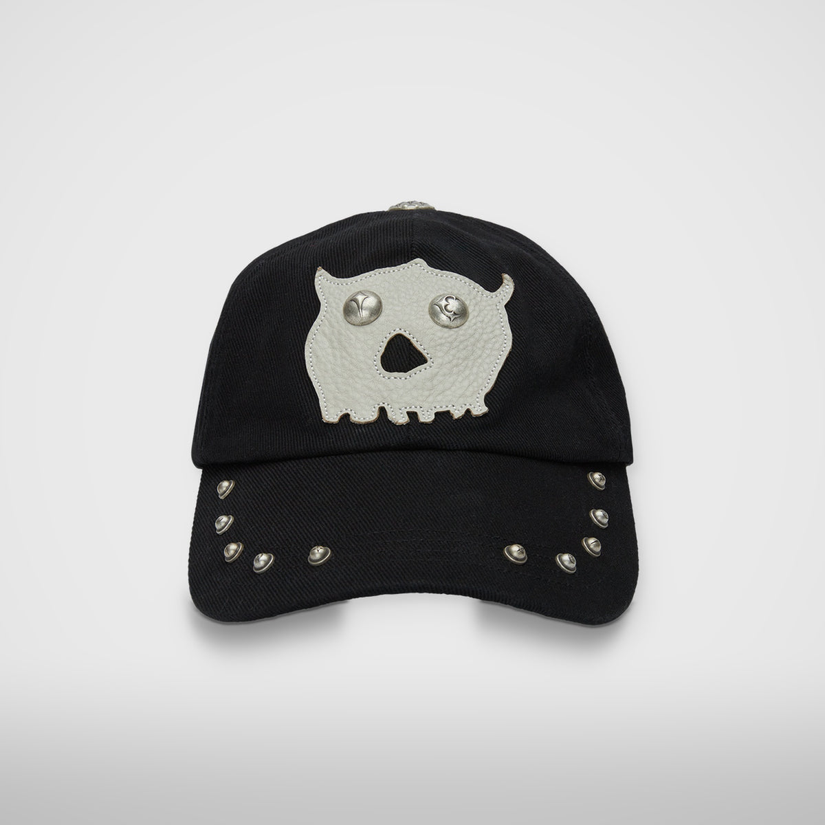 Thug Club TC Skull Cotton Cap in black, front view