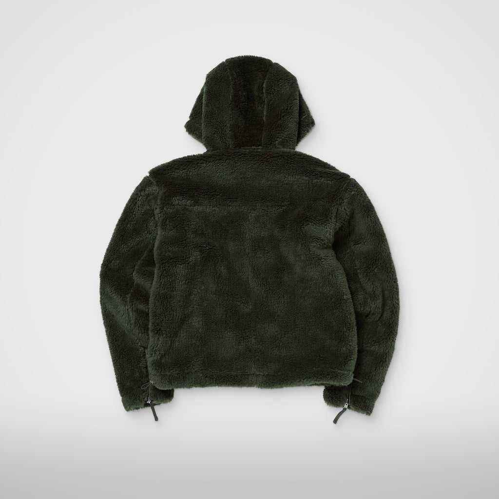 Thug Club TC Reversible Shearling Jacket in khaki, view 4 of 4