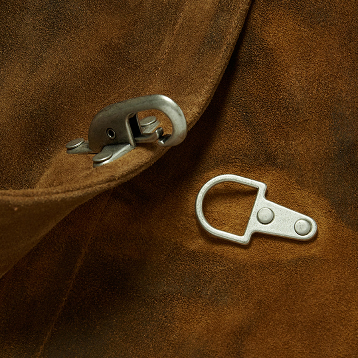 Thug Club Bio Soldier Leather Trench Coat in camel, view 9 of 11