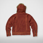 TC Two Tone Washed Fur Hooded Jacket