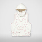 Thug Club Cave Denim Vest in white