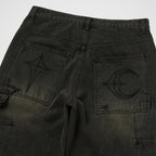 Thug Club Studed Knee Carpenter Pants in black, view 6 of 7