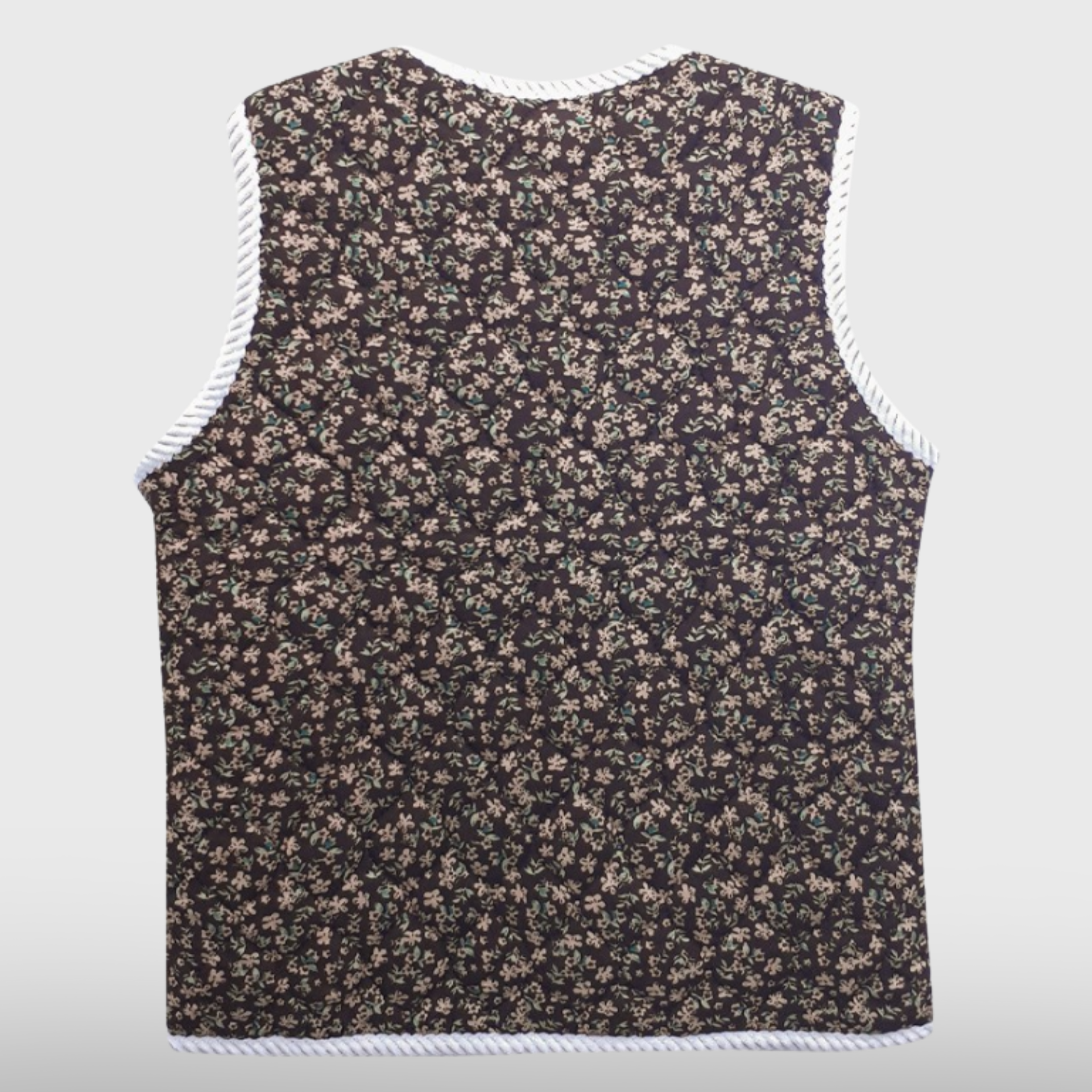 Womens Floral Pocket Kimjang Vest